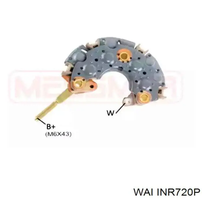 INR720P WAI puente de diodos, alternador