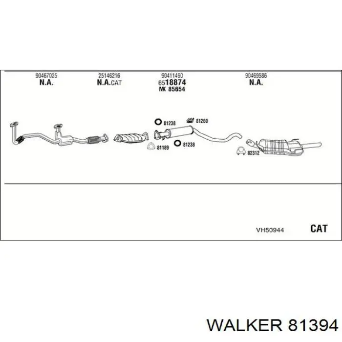 Soporte, silenciador Opel Vectra 86, 87