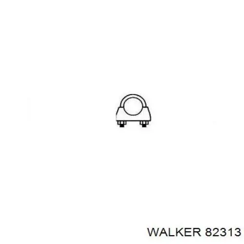 82313 Walker abrazadera de silenciador delantera