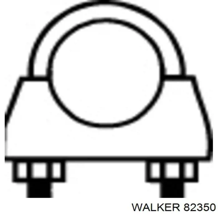 82350 Walker abrazadera de silenciador delantera