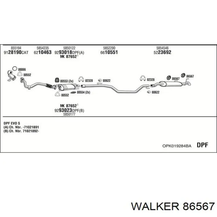 Soporte, silenciador Opel Vectra