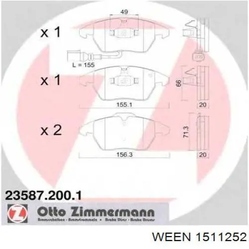 Pastillas de freno delanteras Seat Leon 2 1P1