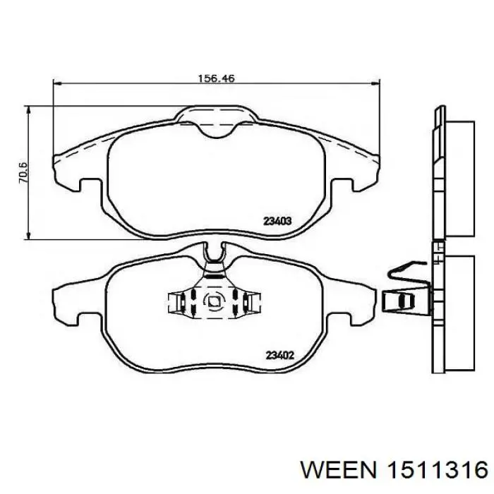 Pastillas de freno delanteras Opel Vectra