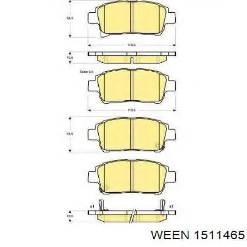 Pastillas de freno delanteras Toyota Prius NHW20