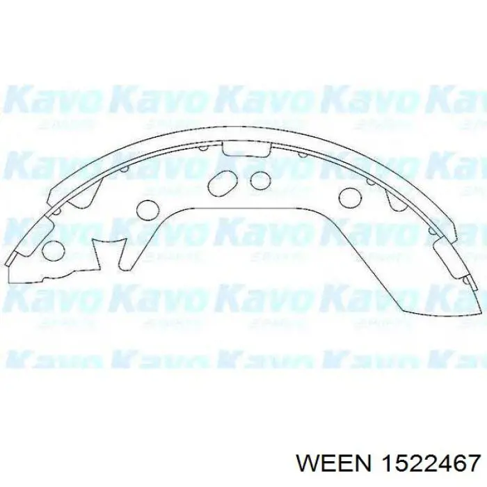 1522467 Ween zapatas de frenos de tambor traseras