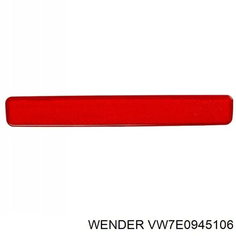 VW 7E0 945 106 Wender reflector, parachoques trasero, derecho