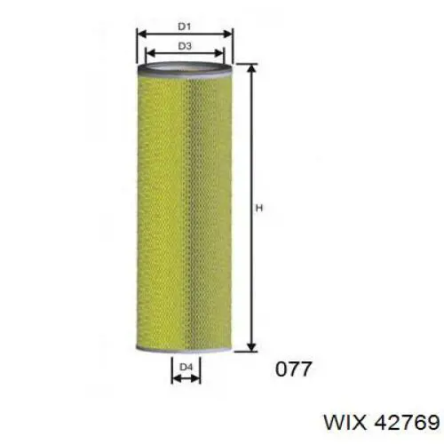 El filtro de aire WIX 42769 precio, desde 15,75 EUR