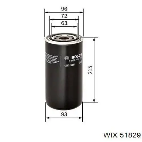 51829 WIX filtro de transmisión automática