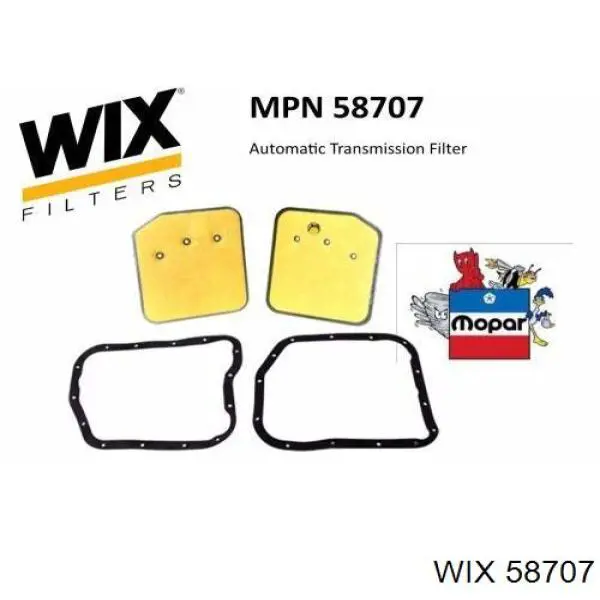 58707 WIX filtro hidráulico, transmisión automática