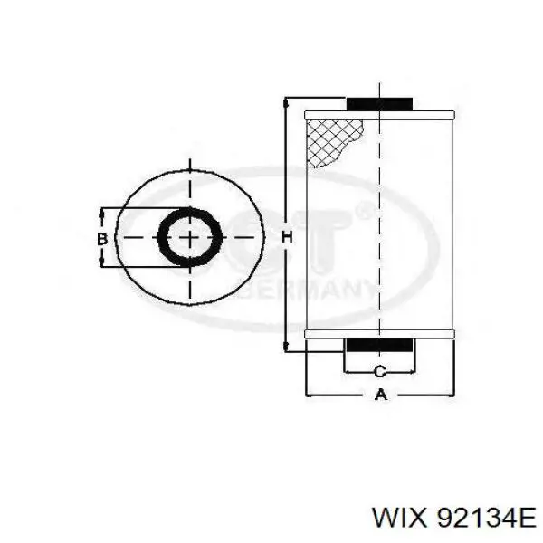 Filtro de aceite WIX 92134E