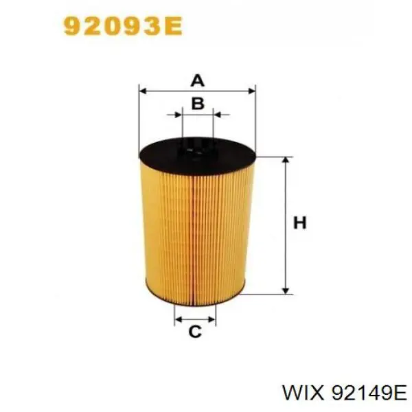 92149E WIX filtro de aceite