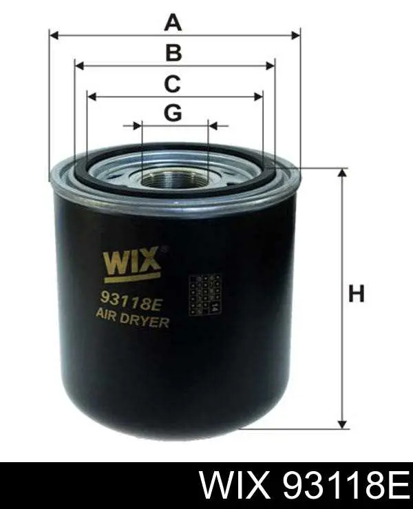 Filtro del desecador de aire (separador de agua y aceite) (camión) WIX 93118E precio, desde 20,16 EUR
