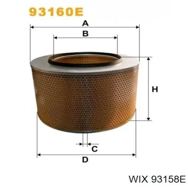 461866 Diesel Technic Filtro de aire de motor