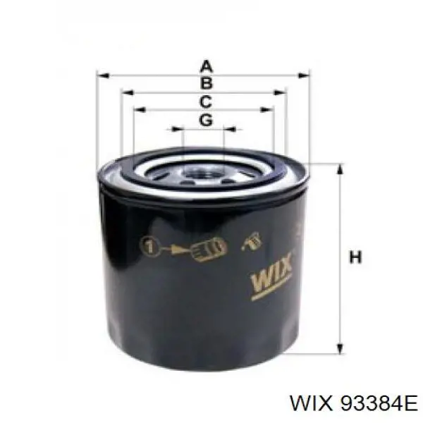 Filtro de aire comprimido de turbocompresor WIX 93384E