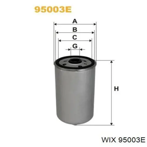 95003E WIX filtro de combustible