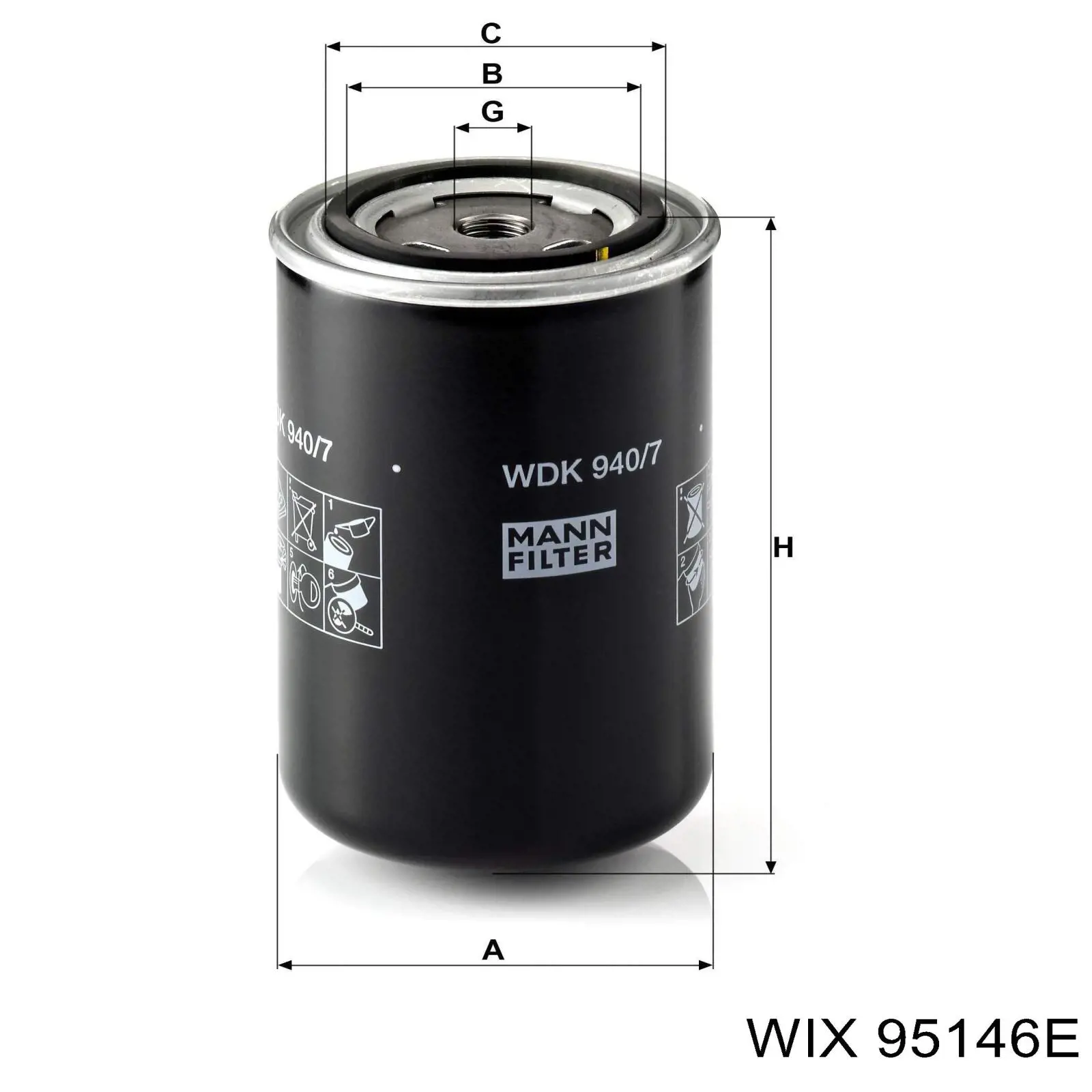 95146E WIX filtro combustible