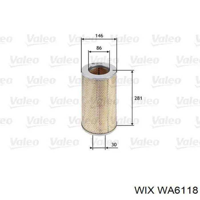 WA6118 WIX filtro de aire