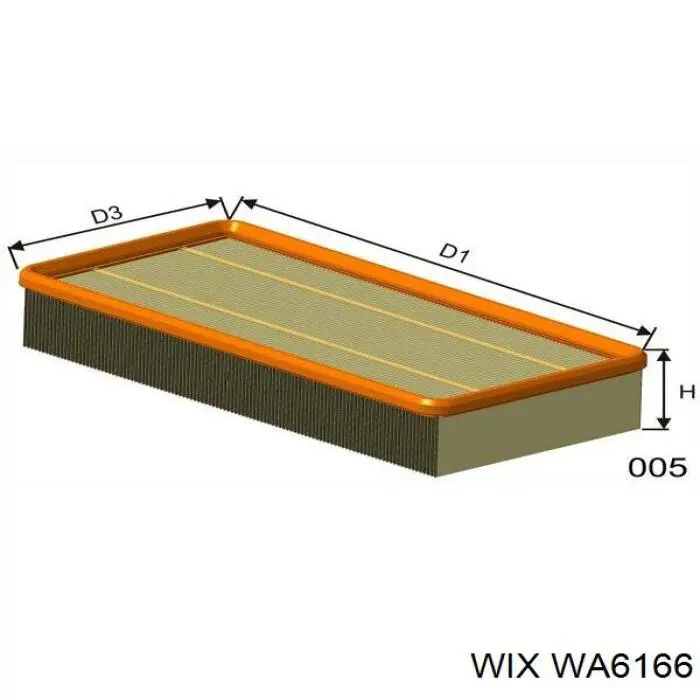 WA6166 WIX filtro de aire
