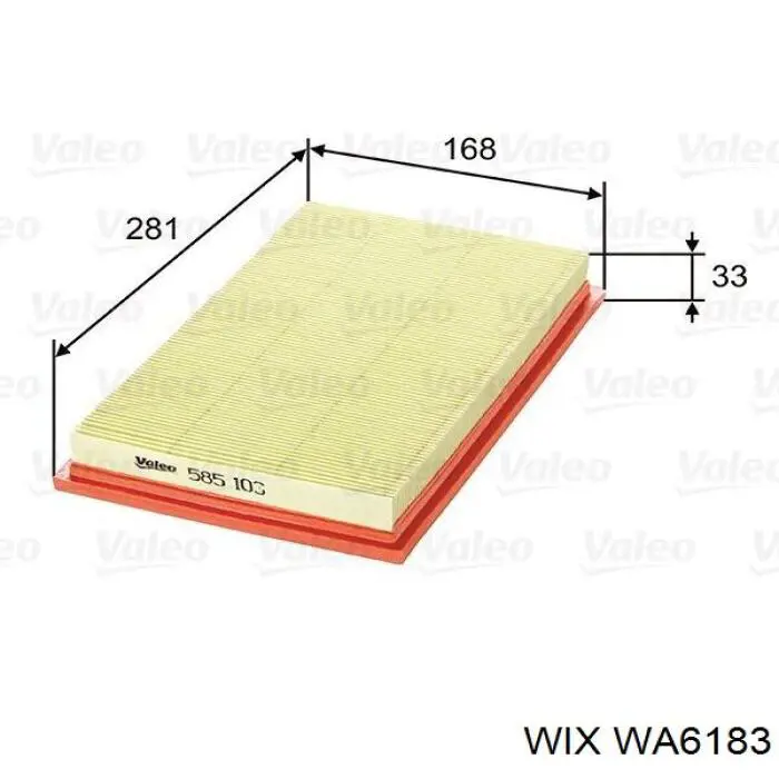 WA6183 WIX Filtro de aire de motor