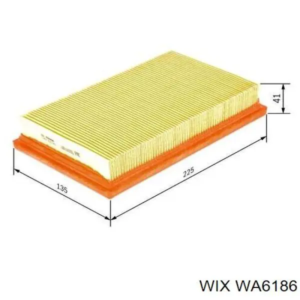 Filtro de aire WA6186 WIX