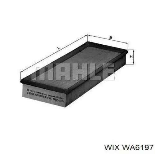 WA6197 WIX filtro de aire