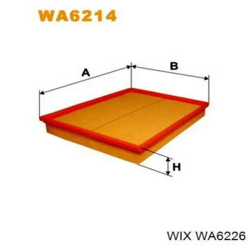 WA6226 WIX Filtro de aire de motor