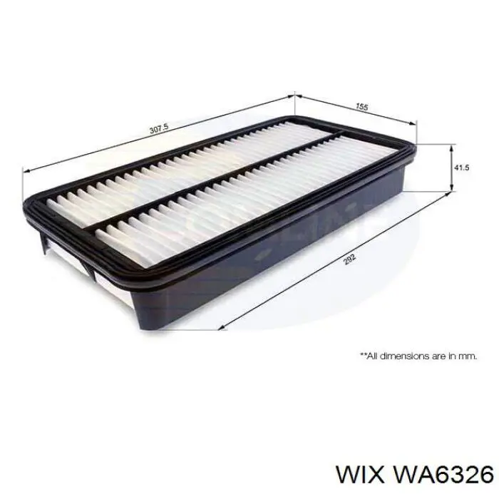 El filtro de aire WIX WA6326 precio, desde 8,52 EUR