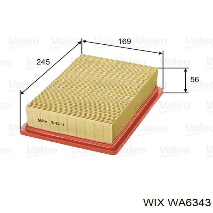WA6343 WIX filtro de aire