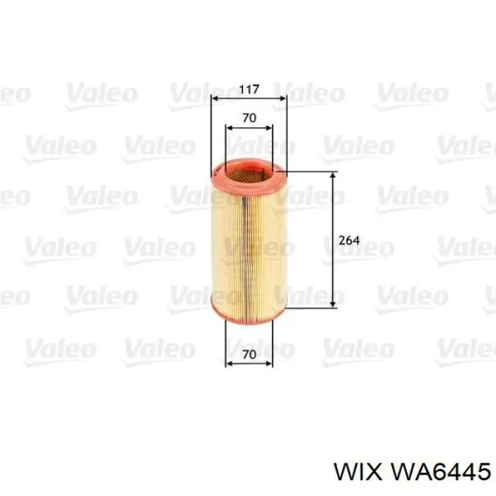 WA6445 WIX filtro de aire