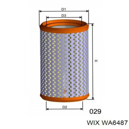 WA6487 WIX filtro de aire