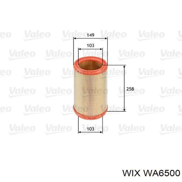 WA6500 WIX filtro de aire