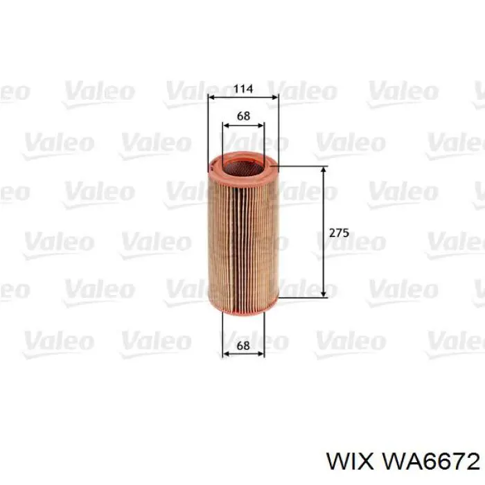 WA6672 WIX filtro de aire