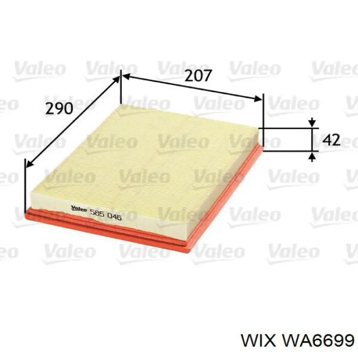 Comprar WA6699 WIX Filtro de aire