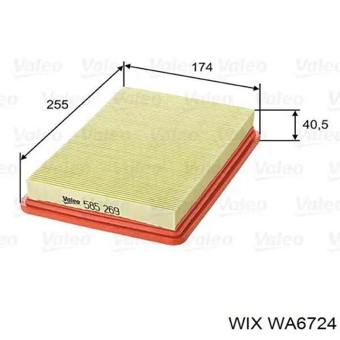 WA6724 WIX filtro de aire