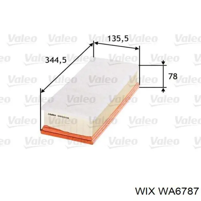WA6787 WIX filtro de aire