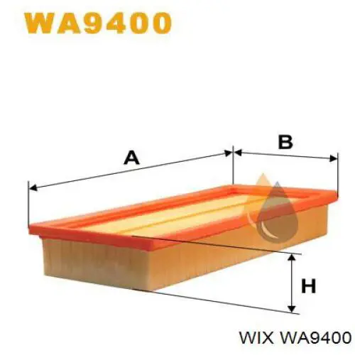 WA9400 WIX filtro de aire