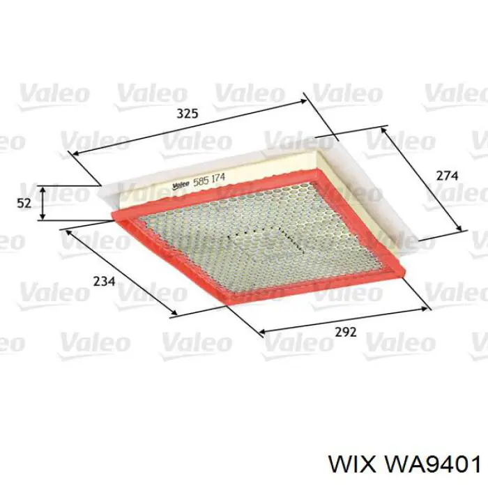 El filtro de aire WIX WA9401 precio, desde 8,50 EUR