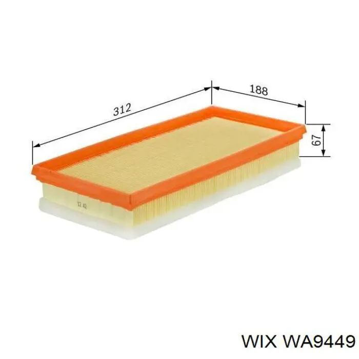 WA9449 WIX Filtro de aire de motor