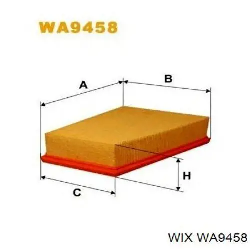 WA9458 WIX filtro de aire