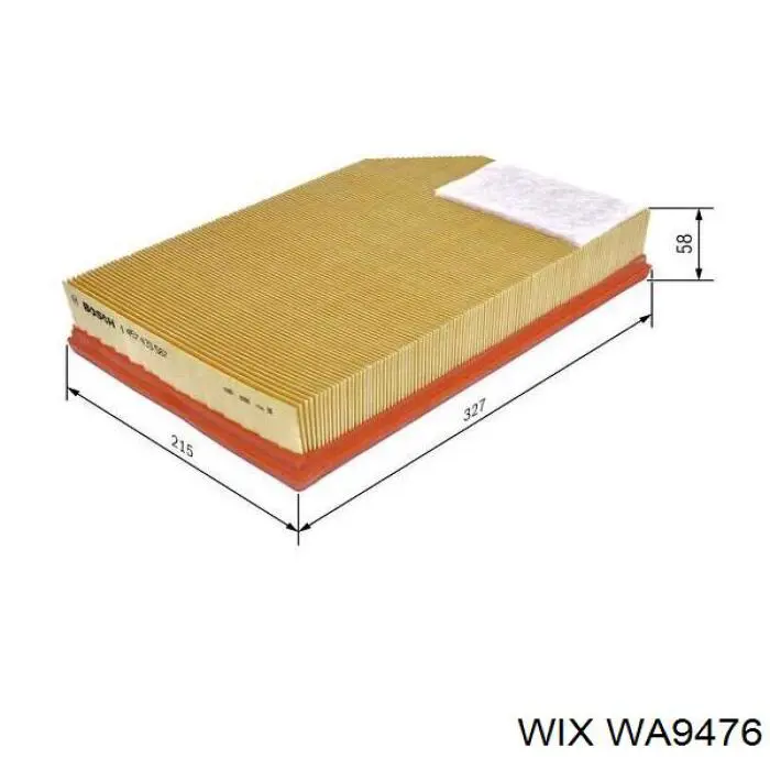 Filtro de aire WA9476 WIX