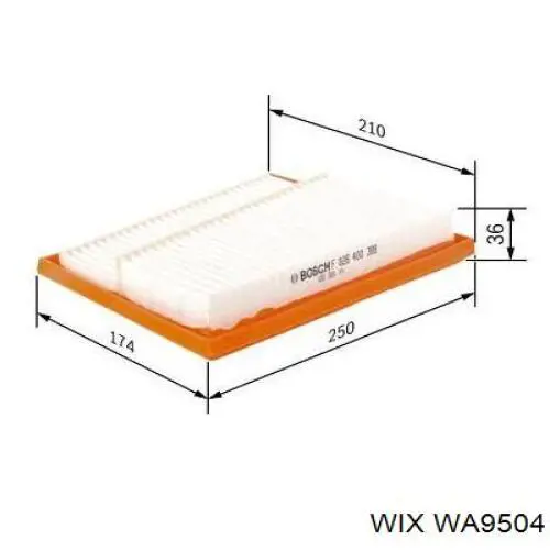 Comprar WA9504 WIX Filtro de aire