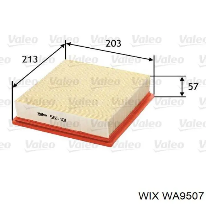 WA9507 WIX filtro de aire