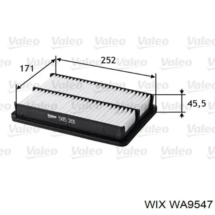 WA9547 WIX filtro de aire