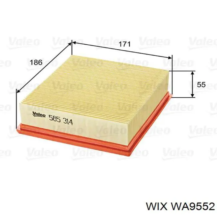 WA9552 WIX filtro de aire