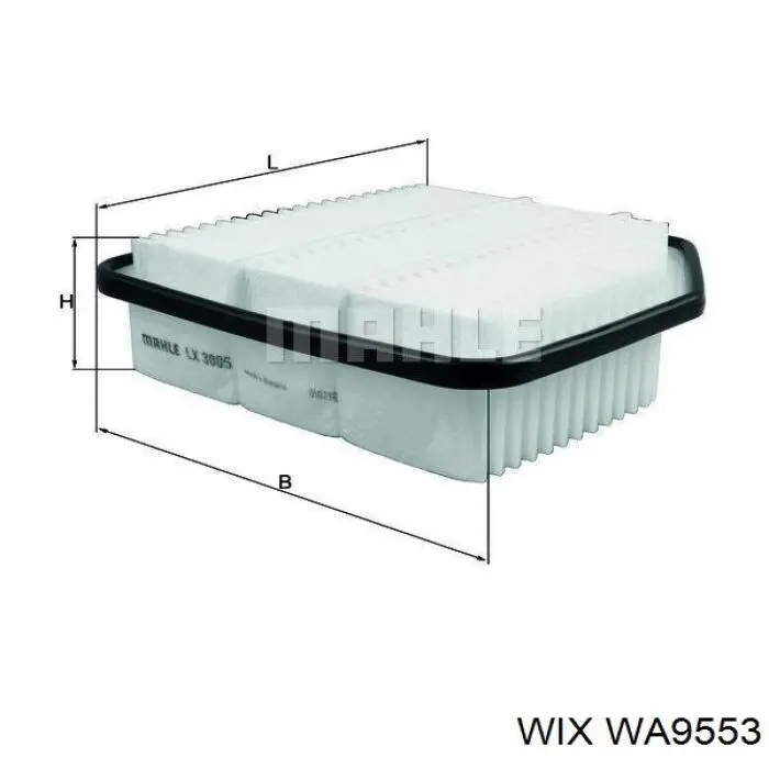 WA9553 WIX filtro de aire