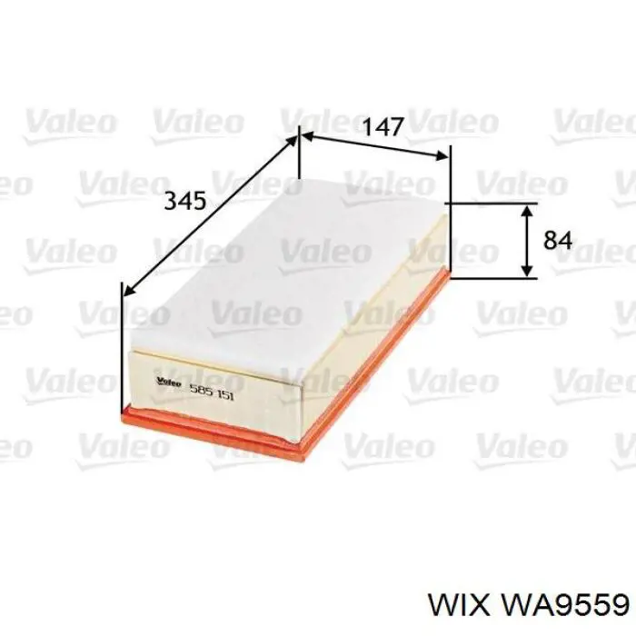 Comprar WA9559 WIX Filtro de aire