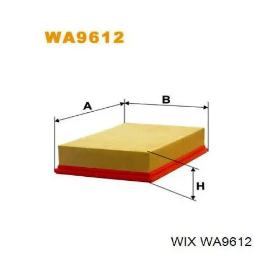 WA9612 WIX filtro de aire