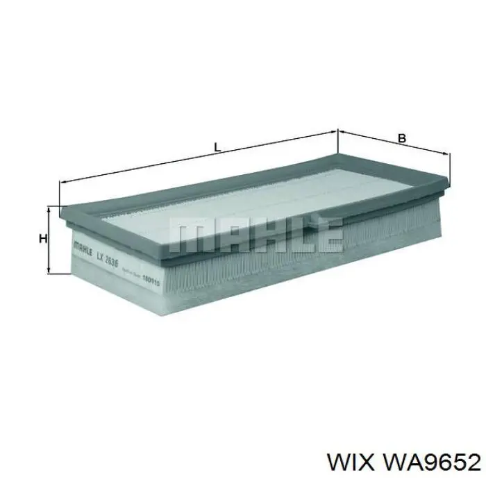WA9652 WIX filtro de aire