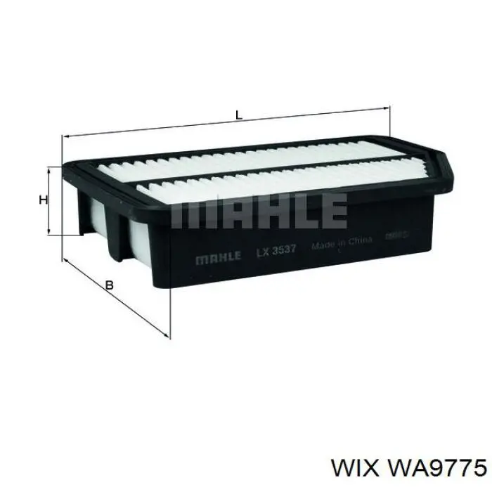 WA9775 WIX filtro de aire