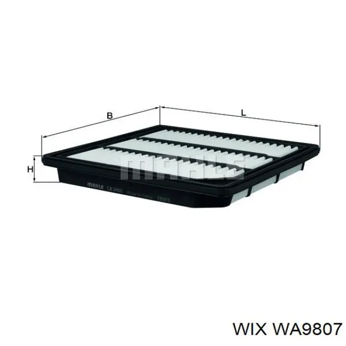 WA9807 WIX filtro de aire